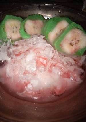 Foto resep Es pisang ijo simple
