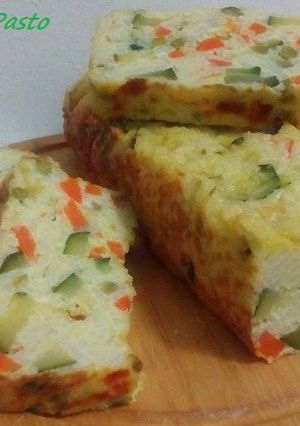 Foto di Plumcake al forno di riso con formaggi e verdure