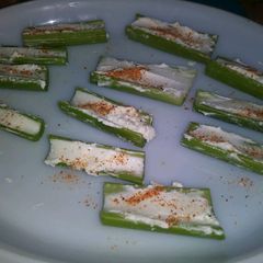 A picture of Celery with Goat Cheese.