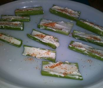Unique Cuisine Celery with Goat Cheese Savory Delicious