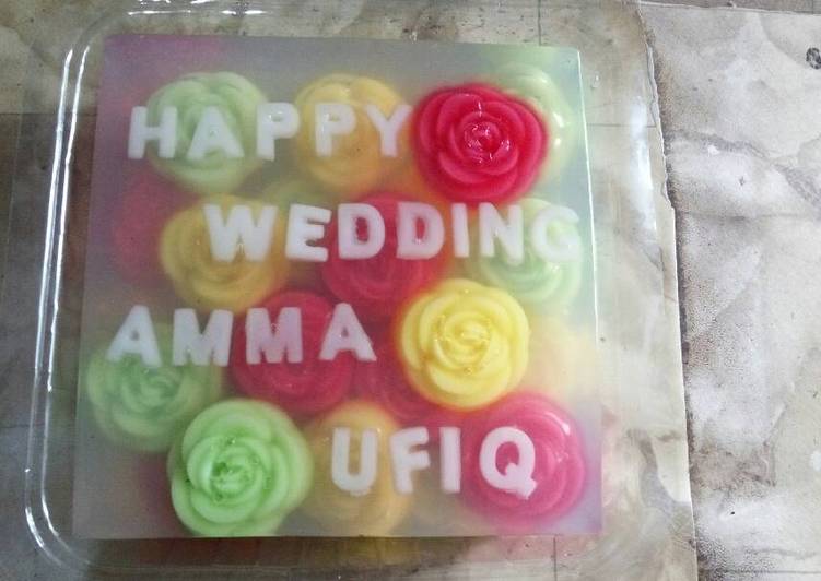 Resep masakan Puding mawar kaca | Cara Bikin Puding mawar kaca Yang Menggugah Selera