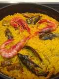 Arroz y marisco sin fumet ni base de pescado