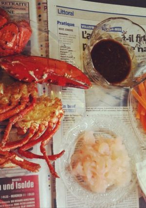Hình của món Gỏi tôm hùm.