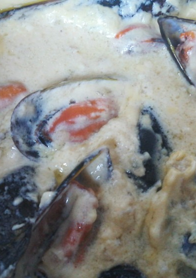 Una foto de Mejillones a la crema