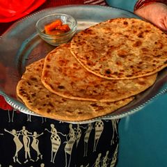 A picture of Onion parantha.