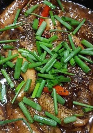 Hình của món Cá bống kho tiêu.