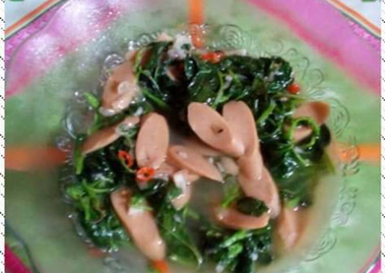Tumis Bayam Sosis