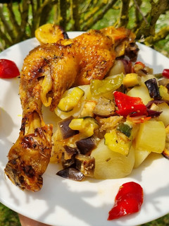Une photo de Cuisse de poulet au four