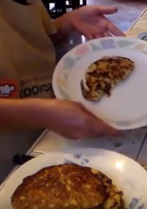 Una foto de Cachapas de maíz dulce