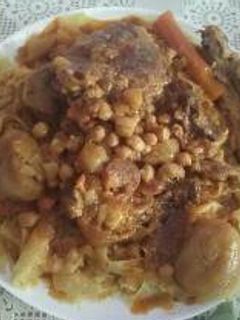 صورة لوصفة ثريدة تاع الطاجين