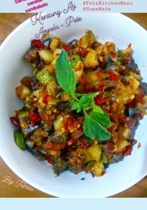 Foto resep Balado Kentang Ati Ampela + Pete