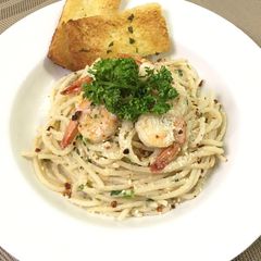 A picture of Shrimp Aglio Olio.
