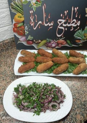 صورة لوصفة كفته التونه مع البصل بالبقدونس والسماق