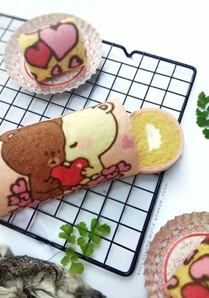 Foto resep Bolu Gulung Motif Unyu