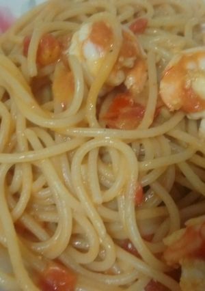 鮮蝦義大利麵(一鍋到底)  #好料日記 的食譜成品照片