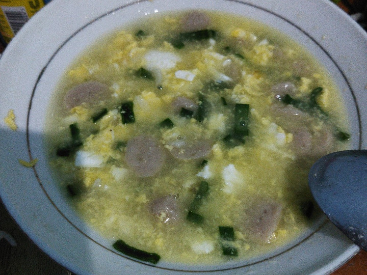 Cara Buat Sop telur baso sederhana Yang Mudah