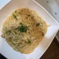 A picture of Cheesy Spaghetti.