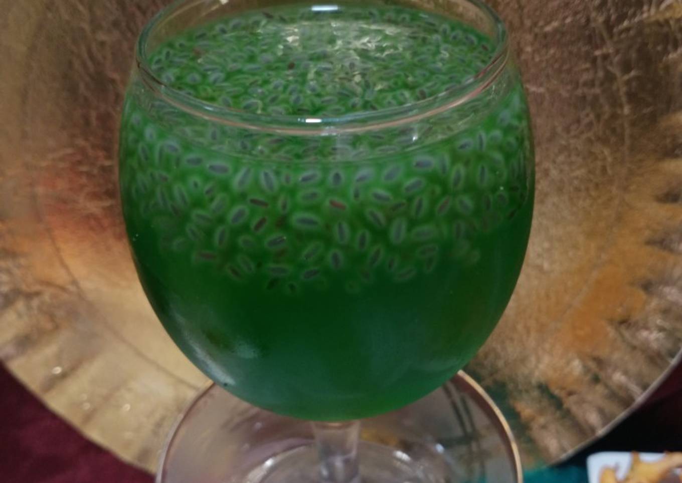 Basil seed juice