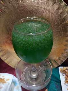 A picture of Basil seed juice.