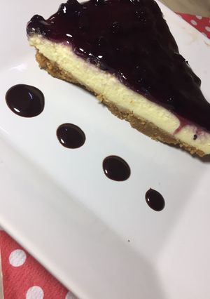 صورة لوصفة تشيز كيك التوت الأزرق 😍