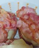 Hamburgueses de Pollo amb beicom i formatge gouda semicurad