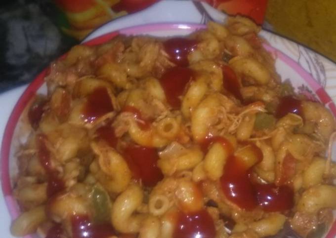Sweet and Sour Chicken Vegetable Macroni
