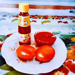 A picture of Homemade healthy tasty red red tomato sauce.