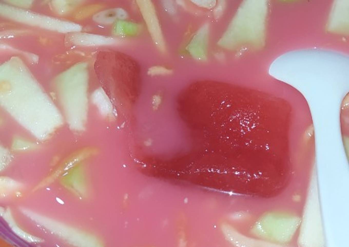 Es buah, es batu sirup