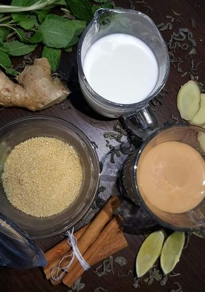 A picture of GOLDEN MILK TEA (TURMERIC TEA).