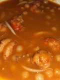 🍲 Garbanzos con langostinos 🦐  y potarros 🦑