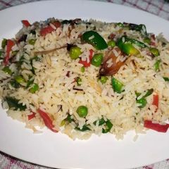 Leftover rice fried rice A picture of Leftover rice fried rice.