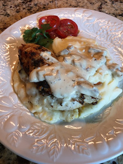 A picture of Garlic Butter Mushroom Stuffed Chicken.