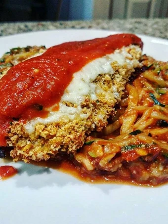 Easy Steps to Make Chicken Parmesan with Zucchini Spaghetti (Low-Carb) the Can Spoil the Tongue Delicious