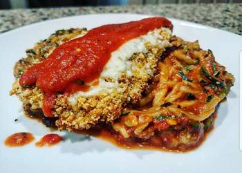 Best Recipe Chicken Parmesan with Zucchini Spaghetti LowCarb Delicious