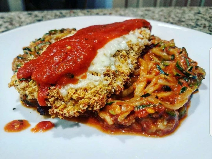 Easy Steps to Make Chicken Parmesan with Zucchini Spaghetti (Low-Carb) the Can Spoil the Tongue Delicious