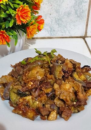 Foto resep Terong Daging Saos Barbeque