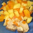 Costeleta de cerdo con verduras, sin sal