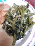 Cheesy Spinach and Green Beans