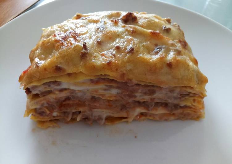 Step-by-Step Guide to Prepare Super Quick Homemade Lasagne with porcini mushrooms