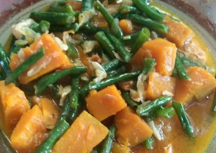 Resep Tumis kacang panjang mix Labu kuning Anti Gagal