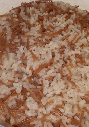 صورة لوصفة طريقه عمل الرز الابيض بالشعيريه