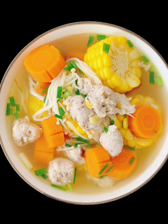 Hình của món Canh nấm kim châm nấu mọc.