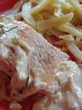 Salmón a la crema