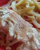Salmón a la crema