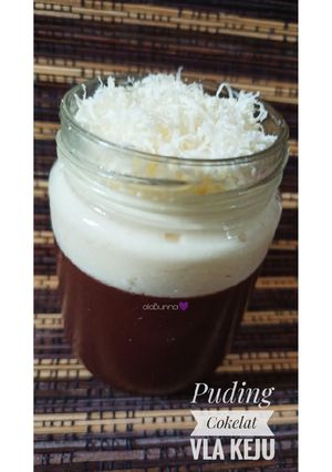 Foto resep 96. Puding Cokelat Vla Keju