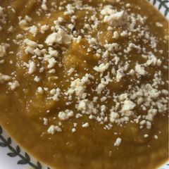 A picture of Roasted Pumpkin and Carrot Soup.