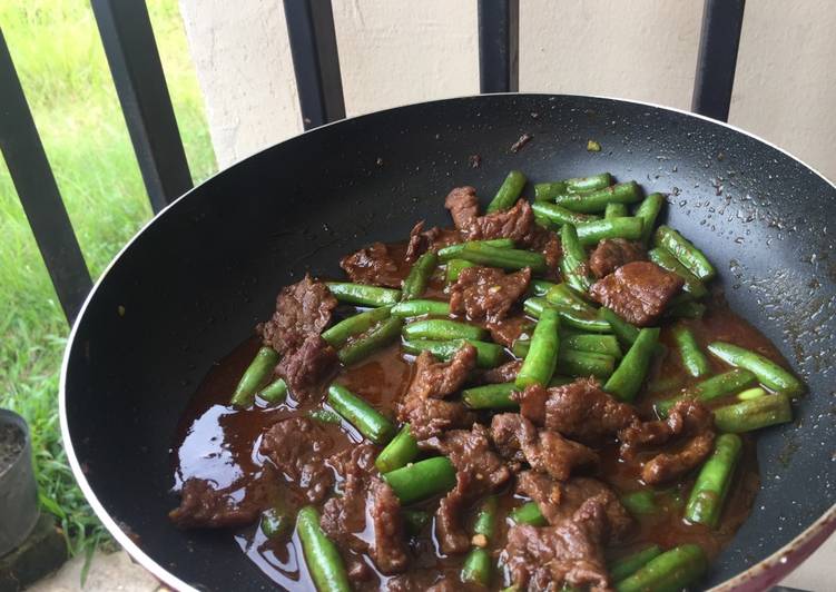 Bumbu memasak Buncis Cah sapi yang nikmat