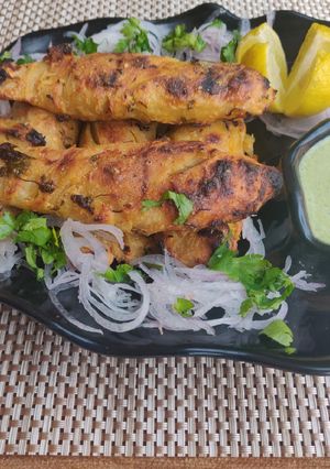 A picture of Tandoori Soya Chaap.
