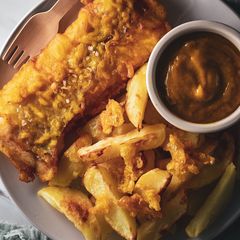 A picture of My Homemade Beer Battered Fish & Chips 🐟🍟.