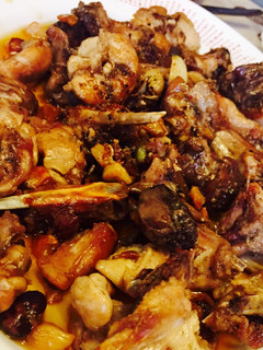 Una foto de Conejo de campo frito con Ajos